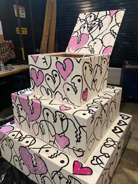 California-Los-Angeles-Broken-Hearts-Popout-Custom-cake-Prop