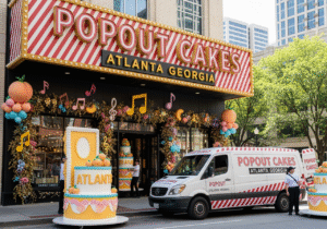 Giant popout jumpout cakes delivered in Atlanta, Georgia