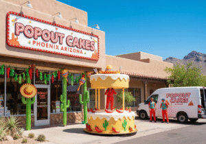 Giant popout jumpout cakes delivered in Phoenix, Arizona