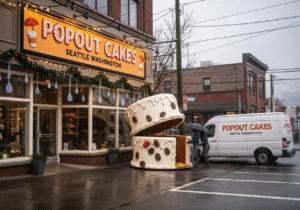 Giant popout jumpout cakes delivered in Seattle, Washington