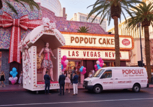 Giant popout jumpout cakes delivered in Las Vegas, Nevada