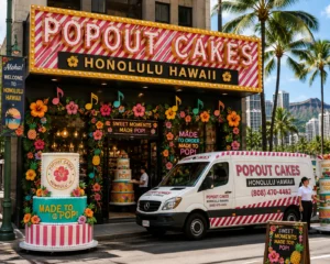 Giant popout jumpout cakes delivered in Hawaii