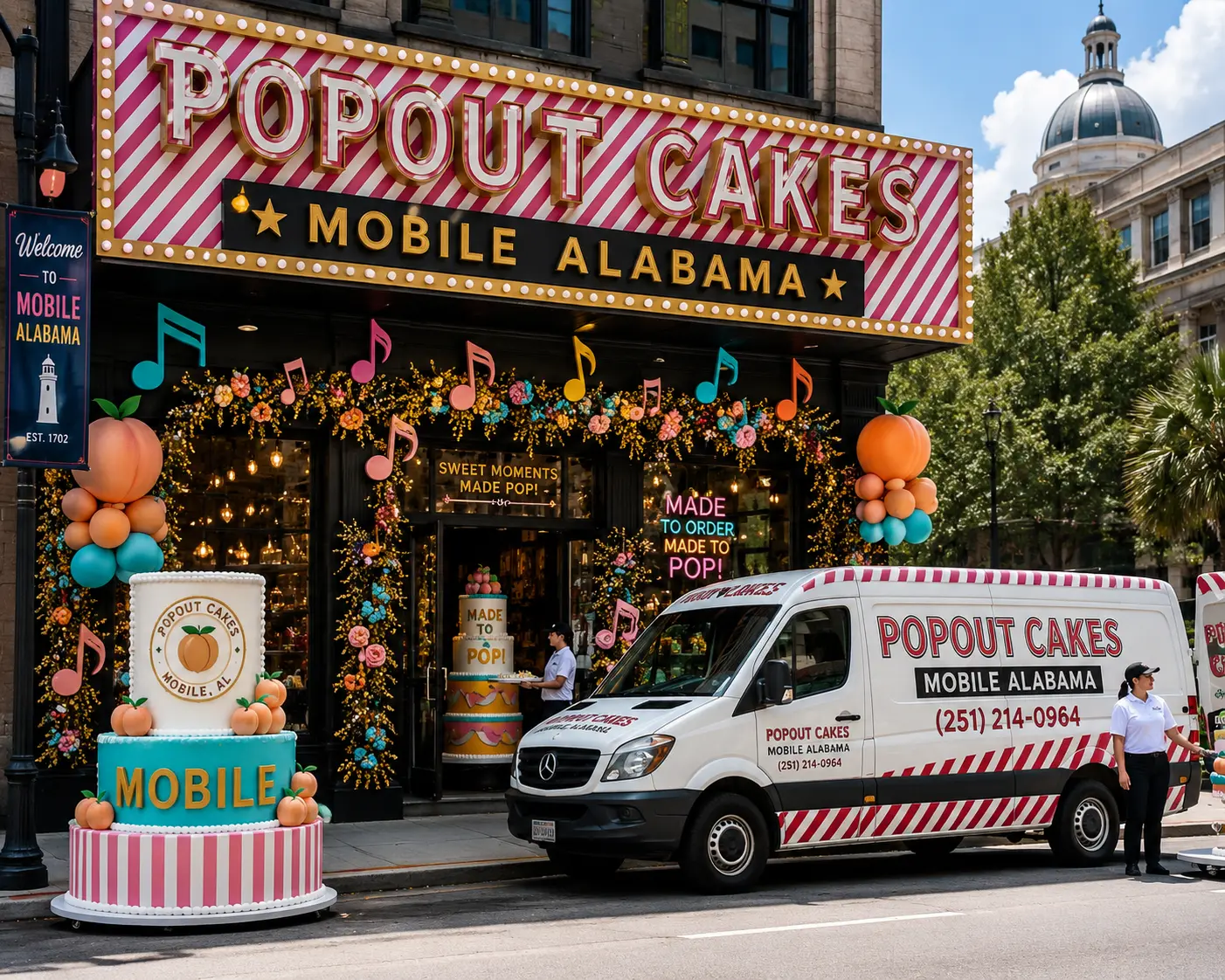 Giant popout jumpout cakes delivered nationwide