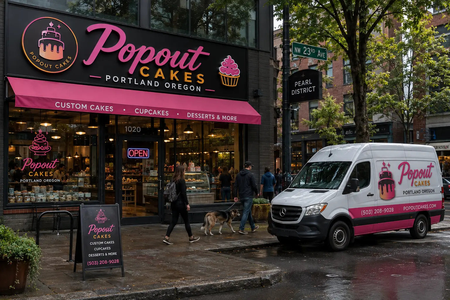 Popout jumpout giant cake studio serving Oregon