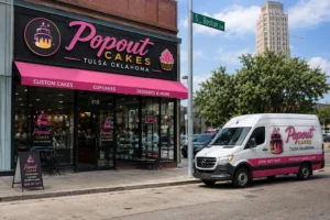 Giant popout jumpout cakes delivered in Oklahoma